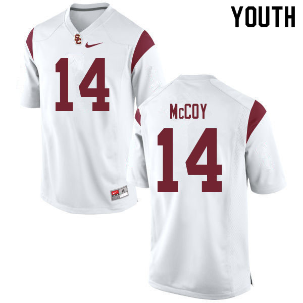 Youth #14 Bru McCoy USC Trojans College Football Jerseys Sale-White
